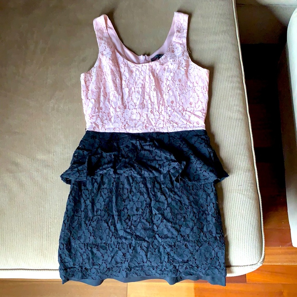 Pink and Black formal dress